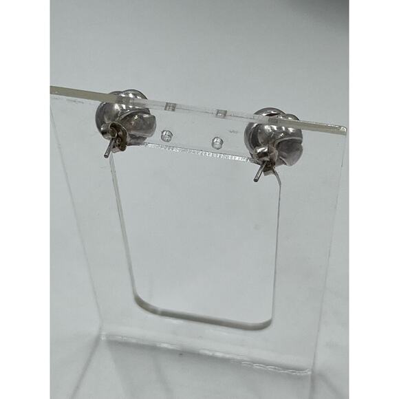 Sterling silver love knot stud‎ earrings - Picture 13 of 16